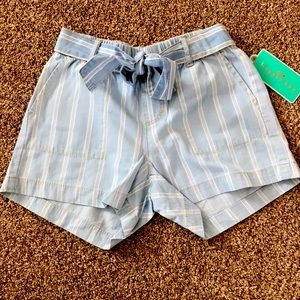 💜Copper Key Chambray Stripe Shorts💜
